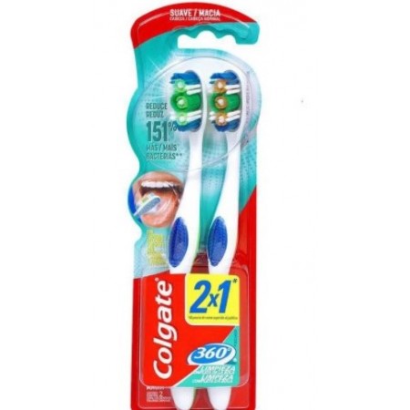 CEPILLO DENTAL COLGATE SUAVE 360 X 2...