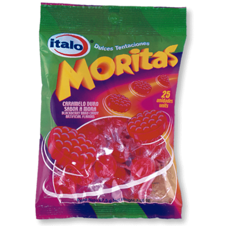 CONFITE MORITAS ITALO BOLSA X 25...