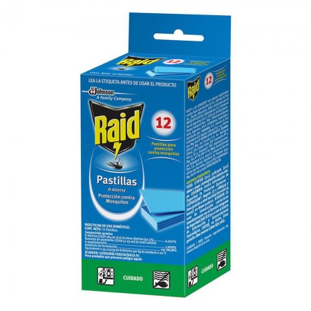 INSECTICIDA RAID PASTILLAS CAJA x 12...