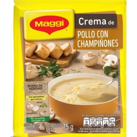CREMA MAGGI POLLO CHAMPIÑONES SOBRE x...