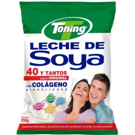 LECHE TONING SOYA 40 Y TANTOS BOLSA x...