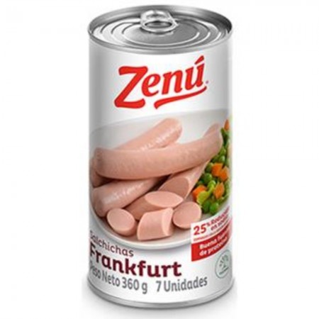 SALCHICHA FRANKFURT ZENU LATA X 360...
