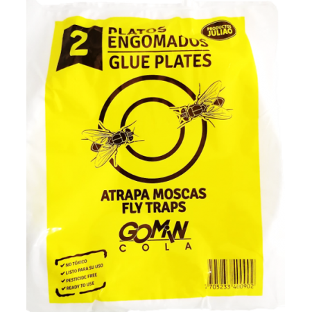 PLATOS ATRAPAMOSCAS X 2 UNIDADES