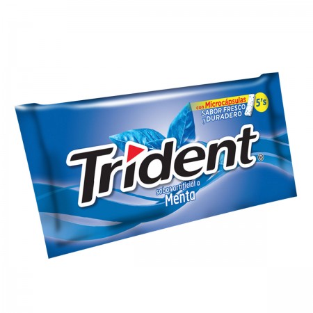 CHICLE TRIDENT MENTA SOBRE x 5...