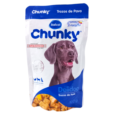 TROZOS CHUNKY DELIDOG PAVO SOBRE x 100 g