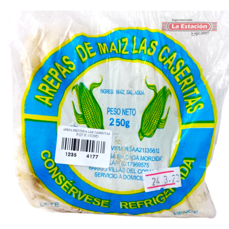 AREPA REDONDA LAS CASERITAS PAQUETE x...
