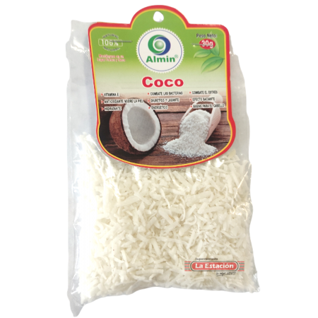 COCO RALLADO ALMIN BOLSA x 30 GRAMOS COCO RALLADO ALMIN BOLSA x 30 GRAMOS