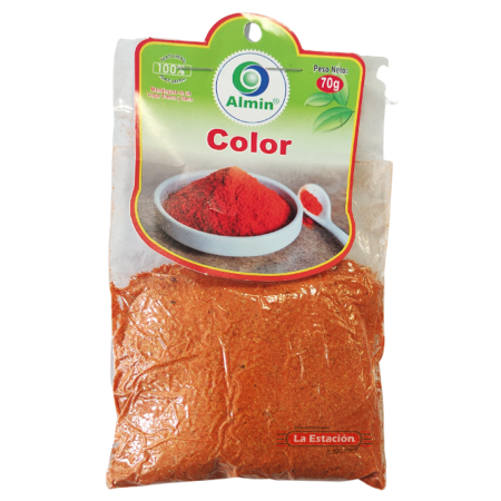 CONDIMENTO ALMIN COLOR SOBRE x 70 GRAMOS