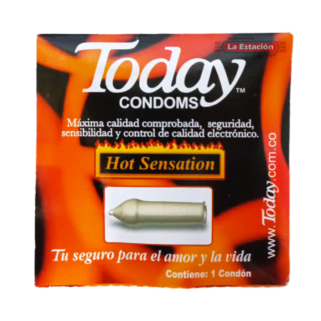 CONDONES TODAY x 1 UNIDAD HOT SENSATION
