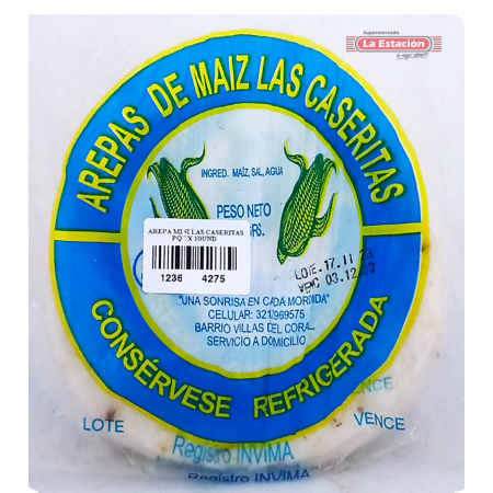 AREPA MINI LAS CASERITAS PAQUETE x 10...