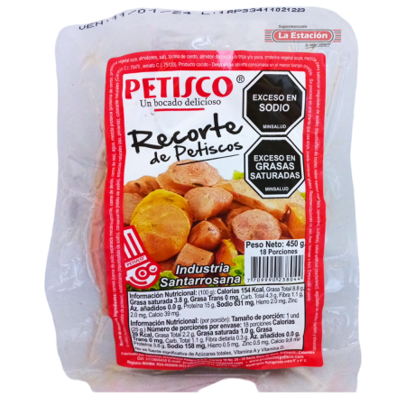 RECORTE DE PETISCOS PAQUETE x 450 g