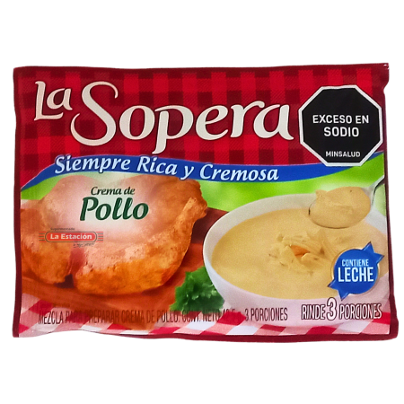 CREMA LA SOPERA POLLO SOBRE x 3...