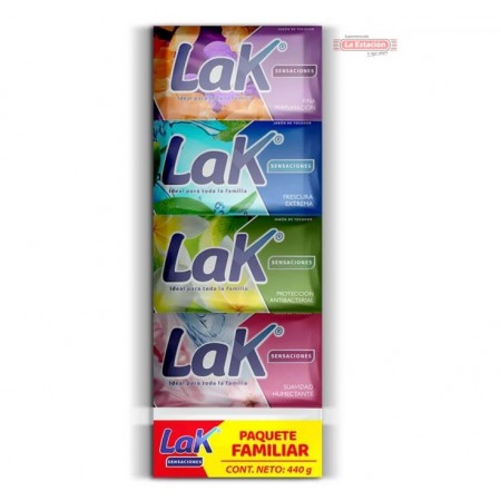 JABON LAK SENSACIONES PAQUETE x 4...
