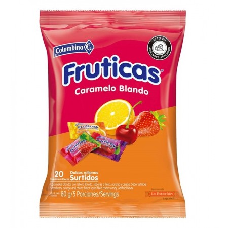 CARAMELO BLANDO FRUTICAS SURTIDO x 20...