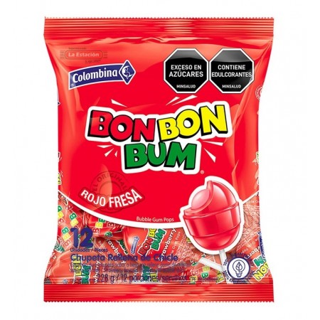 BONBONBUM COLOMBINA ROJO FRESA x 12...