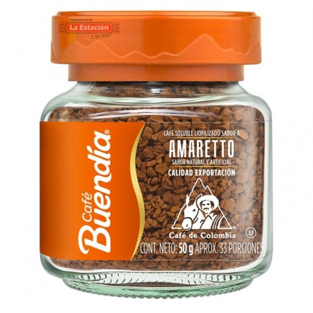 CAFÉ BUENDÍA FRASCO x 50 GRAMOS AMARETTO