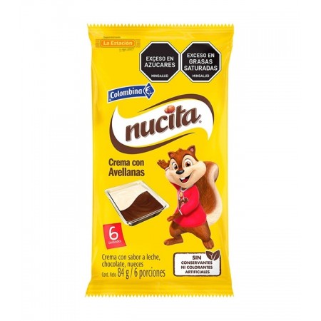 NUCITA COLOMBINA CREMA x 6 UNIDADES