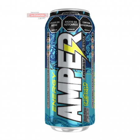 BEBIDA ENERGIZANTE AMPER BLUE LATA X...