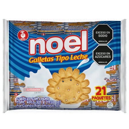 GALLETA TIPO LECHE NOEL x 21 UNIDADES