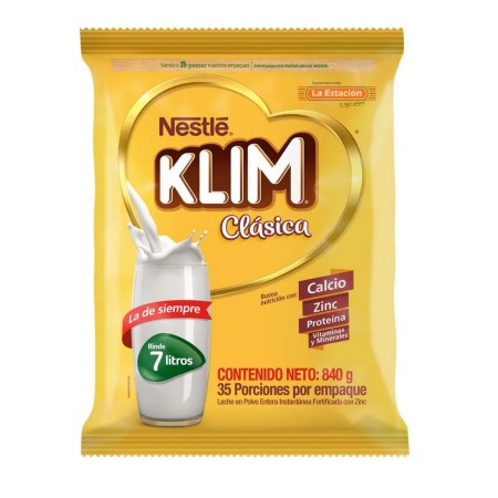 LECHE KLIM CORRIENTE BOLSA X 840 GRAMOS