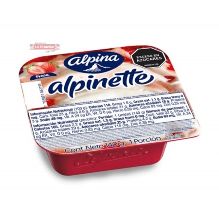 POSTRE ALPINETE POTE X 140 GRAMOS FRESA
