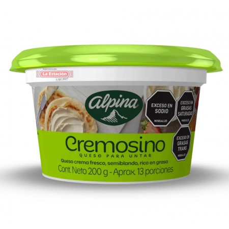 QUESO CREMOSINO ALPINA POTE X 200 GRAMOS