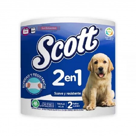 PAPEL HIGIÉNICO SCOTT 2 EN 1 X 29.4...