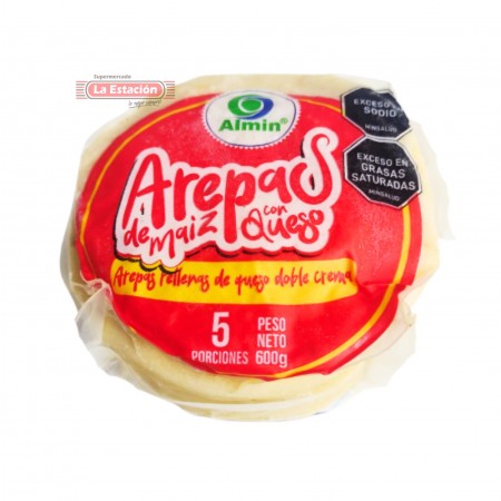 AREPA QUESO DOBLE CREMA ALMIN x 5...