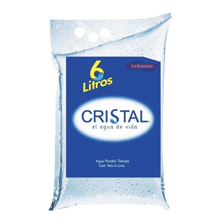 AGUA CRISTAL BOLSA X 6 LITROS