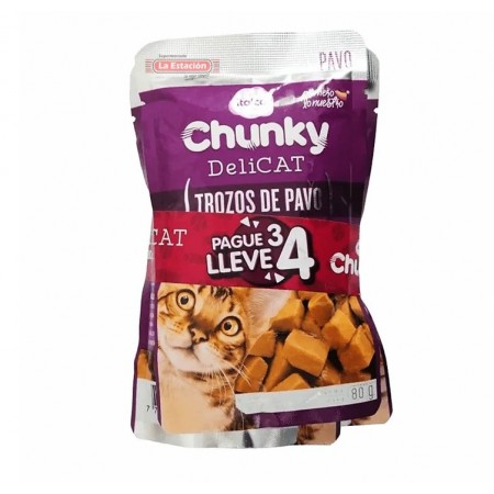 TROZOS CHUNKY DELICAT X 80 GRAMOS...