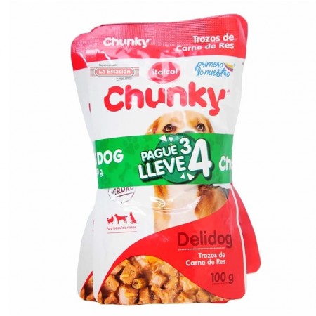 TROZOS CHUNKY DELIDOG X 100 GRAMOS...