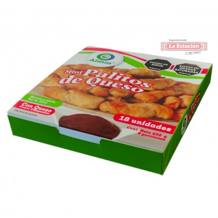 PALITO MINI DE QUESO ALMIN CAJA x 18...