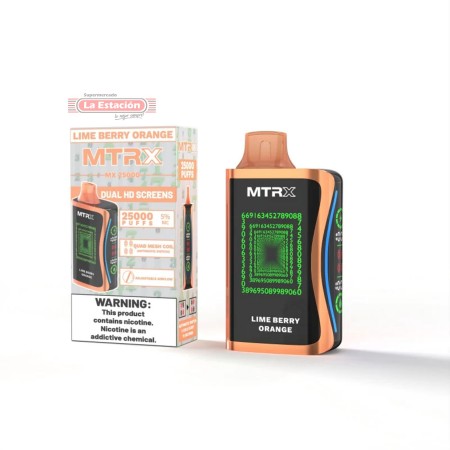 VAPE MTRX 25000 PUFF LIME BERRY ORANGE