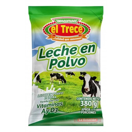 LECHE EL TRECE POLVO BOLSA X 380 GRAMOS
